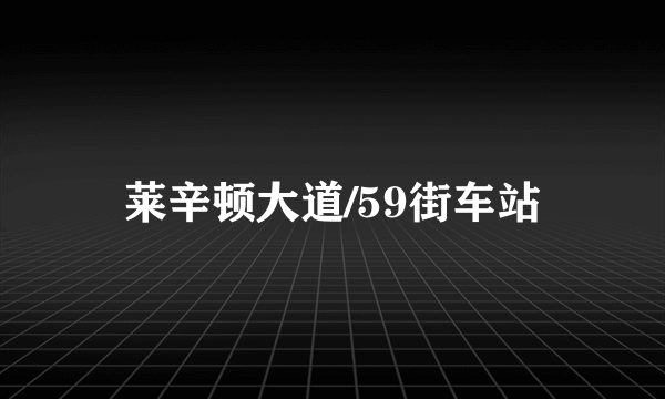 莱辛顿大道/59街车站