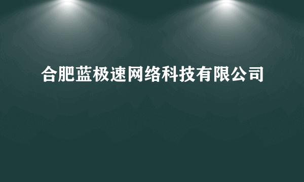 合肥蓝极速网络科技有限公司