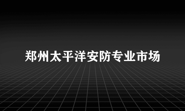 郑州太平洋安防专业市场