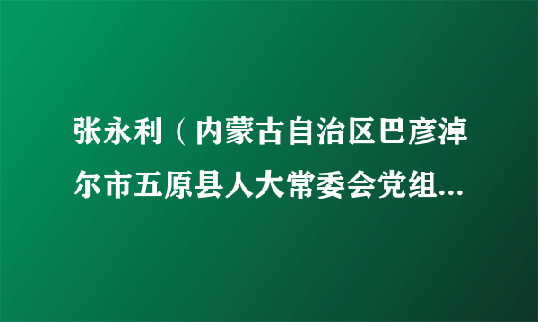 张永利（内蒙古自治区巴彦淖尔市五原县人大常委会党组副书记、副主任）