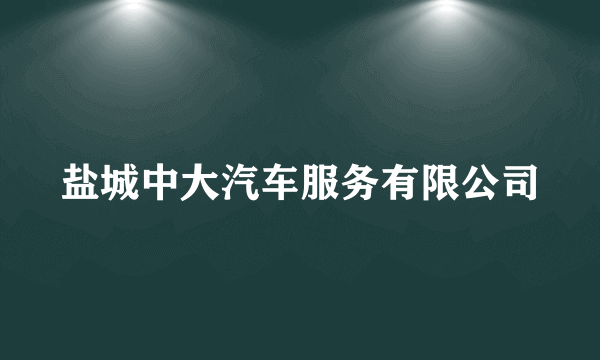 盐城中大汽车服务有限公司