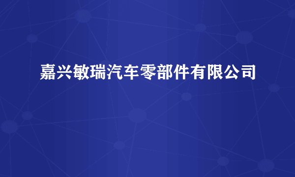 嘉兴敏瑞汽车零部件有限公司