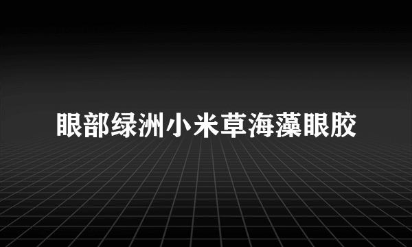 眼部绿洲小米草海藻眼胶