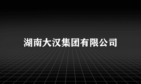 湖南大汉集团有限公司