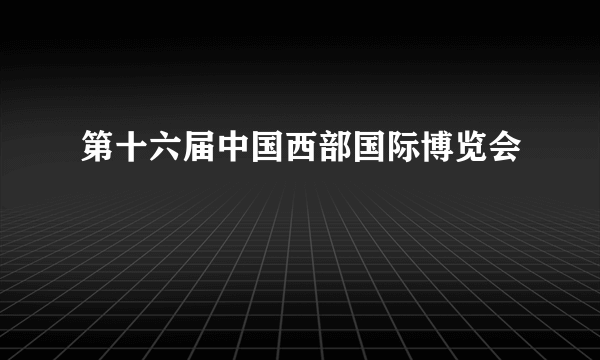 第十六届中国西部国际博览会