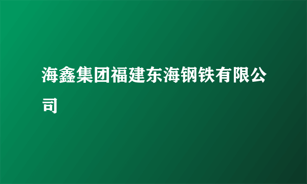 海鑫集团福建东海钢铁有限公司