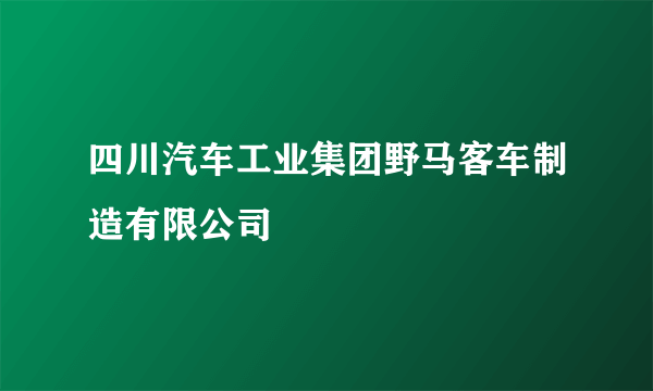 四川汽车工业集团野马客车制造有限公司