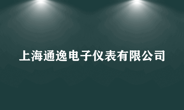 上海通逸电子仪表有限公司