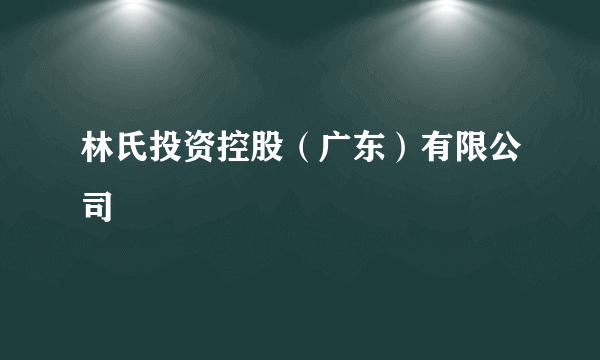 林氏投资控股（广东）有限公司