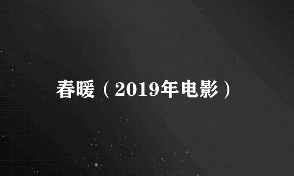 春暖（2019年电影）