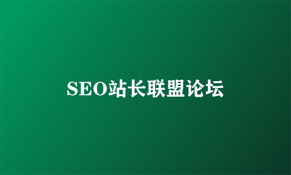 SEO站长联盟论坛