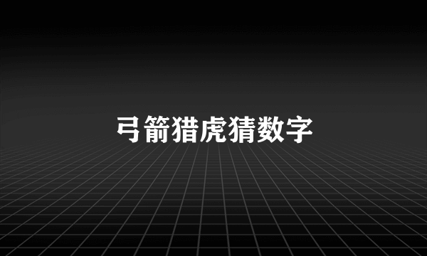 弓箭猎虎猜数字