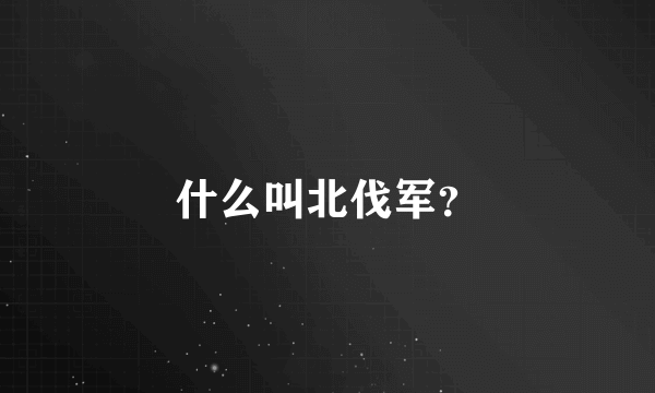 什么叫北伐军？