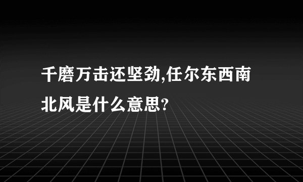 千磨万击还坚劲,任尔东西南北风是什么意思?