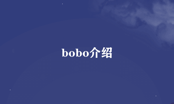 bobo介绍