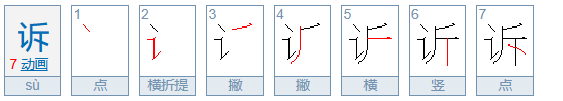 诉字组词语