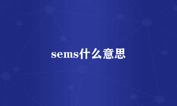 sems什么意思