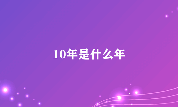 10年是什么年