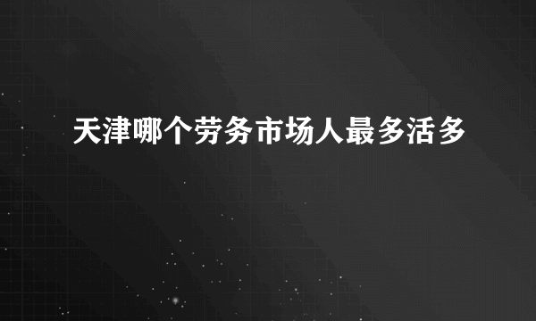 天津哪个劳务市场人最多活多