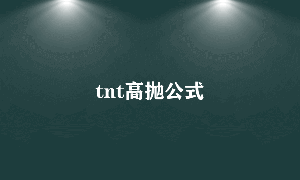 tnt高抛公式