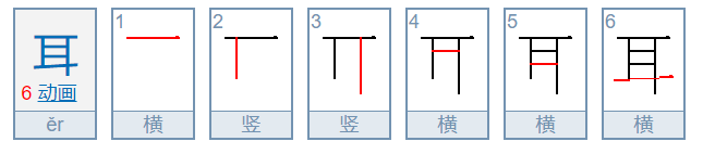 耳的笔顺怎么写