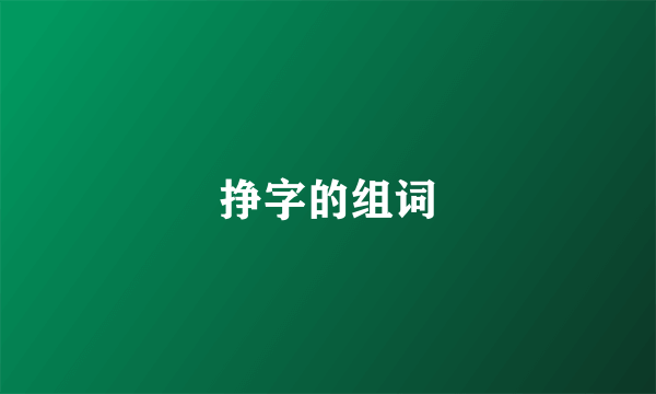 挣字的组词