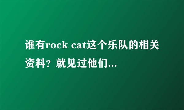 谁有rock cat这个乐队的相关资料？就见过他们的三首歌曲。