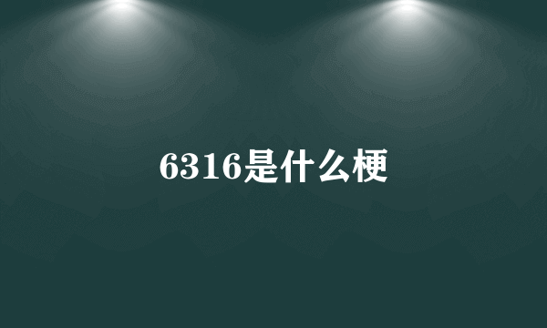 6316是什么梗