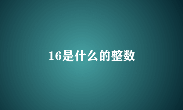 16是什么的整数