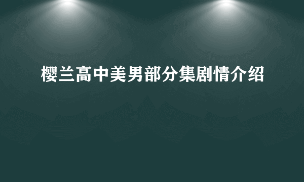 樱兰高中美男部分集剧情介绍