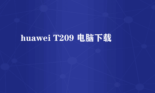 huawei T209 电脑下载