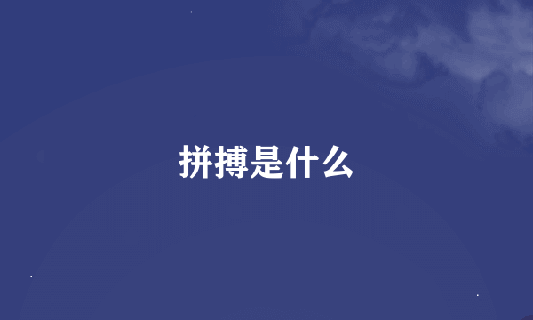 拼搏是什么