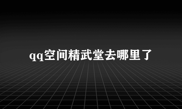 qq空间精武堂去哪里了