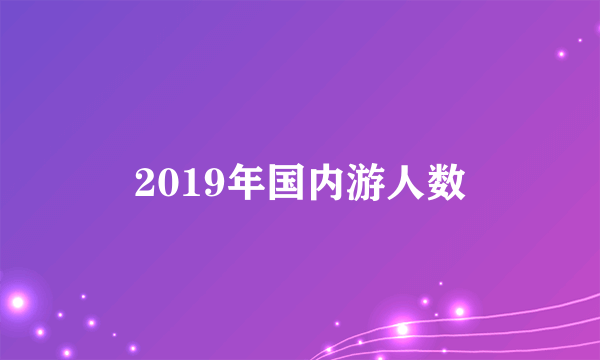 2019年国内游人数