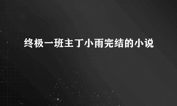 终极一班主丁小雨完结的小说