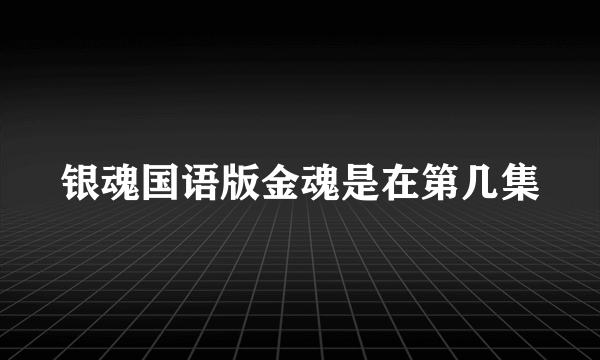 银魂国语版金魂是在第几集