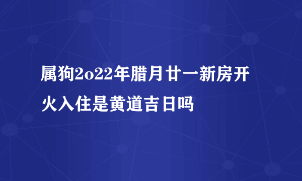 属狗2o22年腊月廿一新房开火入住是黄道吉日吗