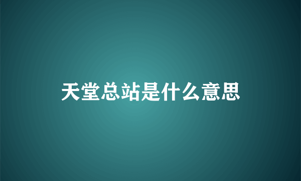 天堂总站是什么意思