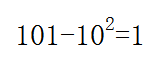 101-102=1只能移动一个数字，在什么情况下等于1