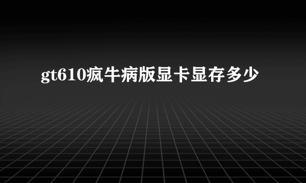 gt610疯牛病版显卡显存多少