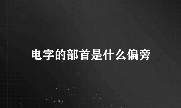 电字的部首是什么偏旁