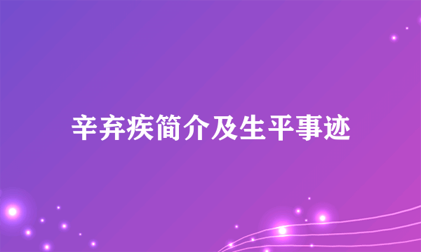 辛弃疾简介及生平事迹