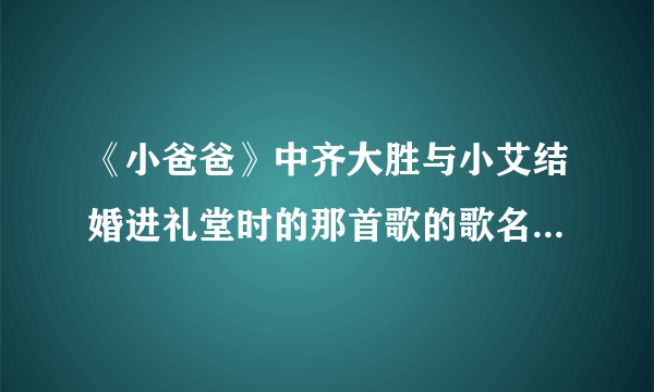 《小爸爸》中齐大胜与小艾结婚进礼堂时的那首歌的歌名是什么？是谁唱的？