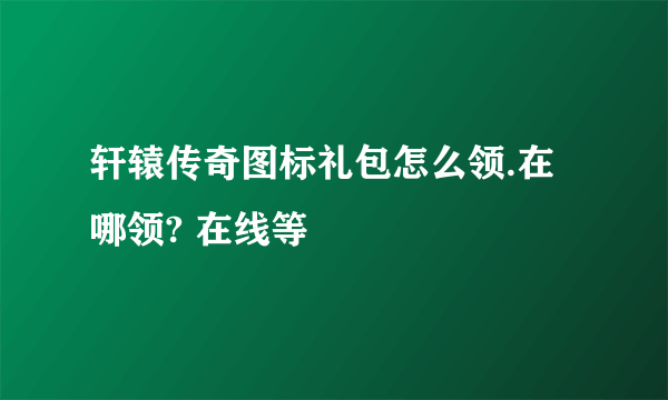 轩辕传奇图标礼包怎么领.在哪领? 在线等