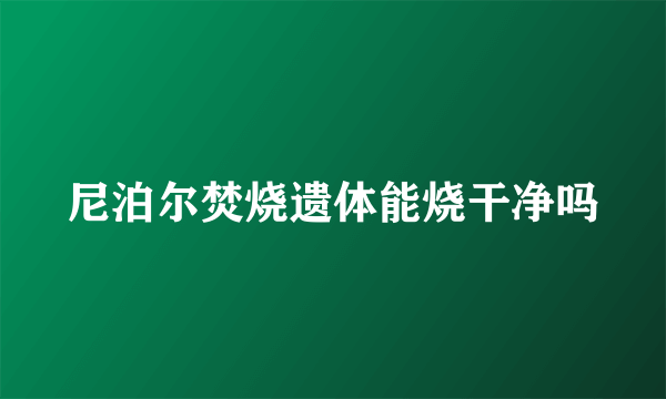 尼泊尔焚烧遗体能烧干净吗