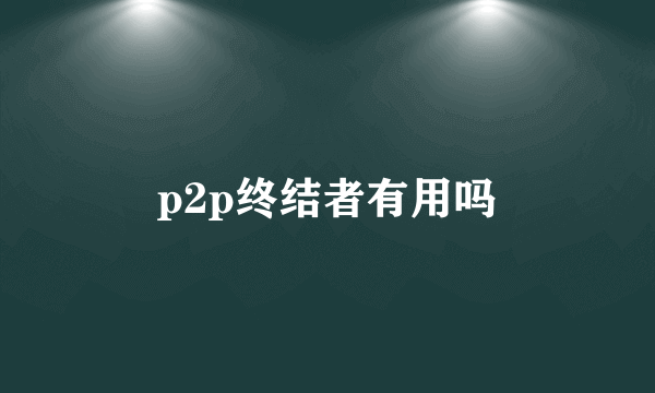 p2p终结者有用吗