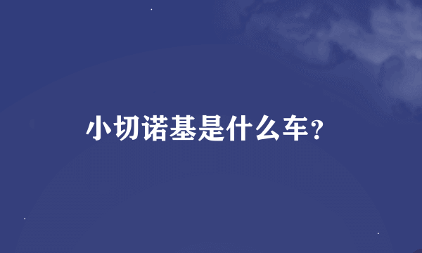 小切诺基是什么车？