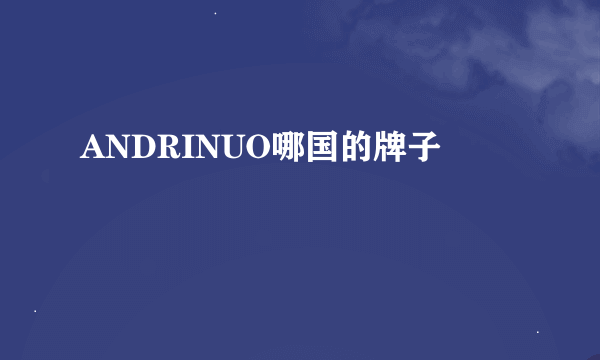 ANDRINUO哪国的牌子