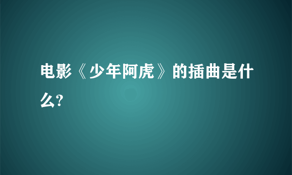 电影《少年阿虎》的插曲是什么?