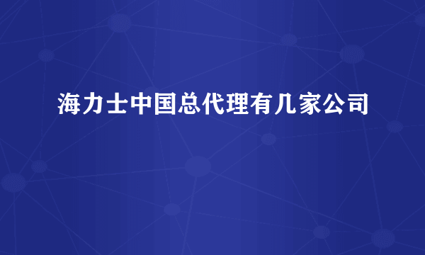 海力士中国总代理有几家公司